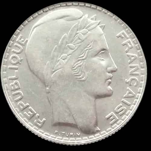 Srebrna Moneta 10 Franków Francuskich 1929-1939 - image 2