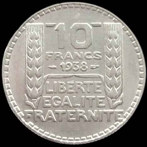 Srebrna Moneta 10 Franków Francuskich 1929-1939 - image 1