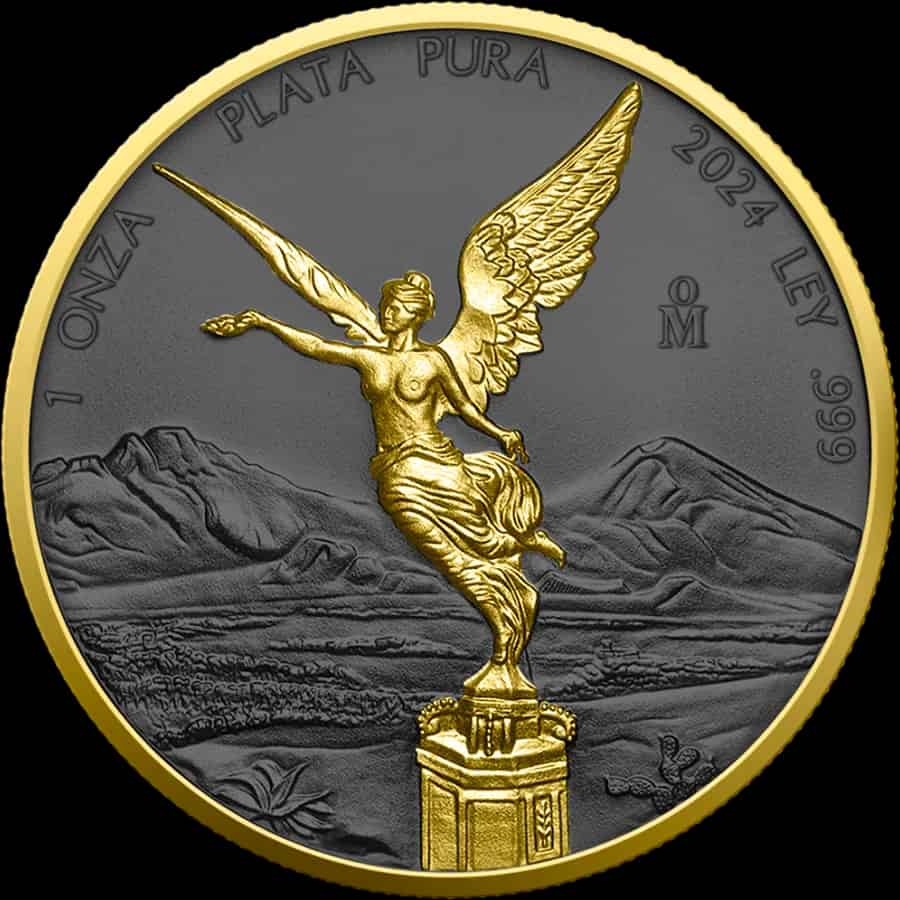 Mexican Libertad 1 uncja srebra 2024 Golden Ring - image 1