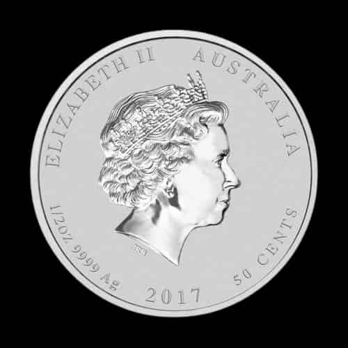 Lunar II Rok Koguta 1/2 uncji srebra 2017 Kolorowany - image 2