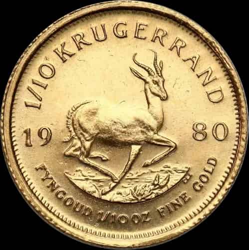 Krugerrand 1/10 uncji złota 1980 - image 1
