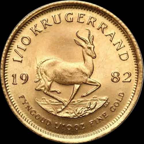 Krugerrand 1/10 uncji złota 1982 - image 1