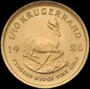 Krugerrand 1/10 uncji złota 1986 - image 1