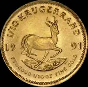 Krugerrand 1/10 uncji złota 1991 - image 1