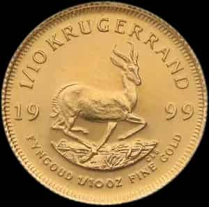 Krugerrand 1/10 uncji złota 1999 - image 1