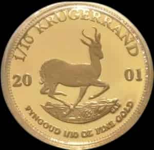 Krugerrand 1/10 uncji złota 2001 - image 1