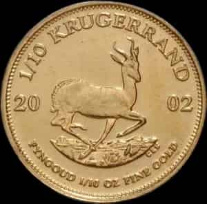 Krugerrand 1/10 uncji złota 2002 - image 1