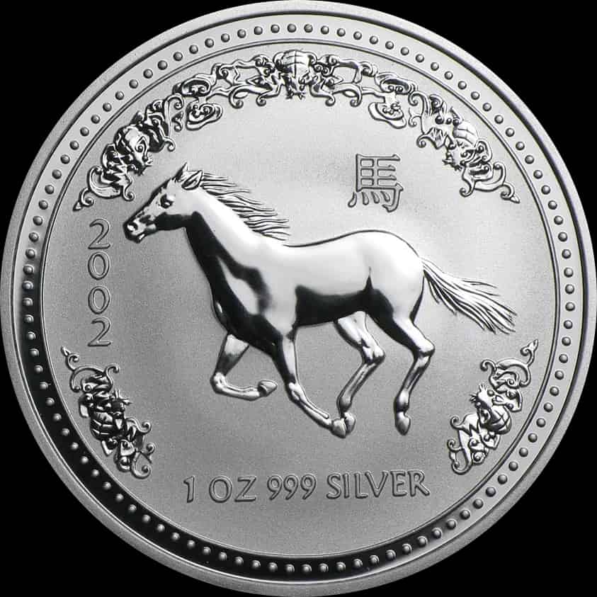 Lunar I Rok Konia 1 uncja Srebra 2002 - image 1