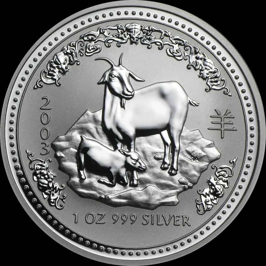 Lunar I Rok Kozy 1 uncja Srebra 2003 - image 1