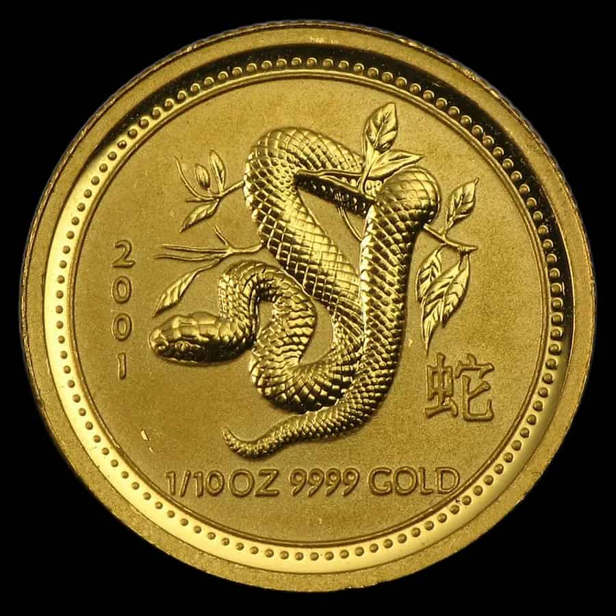 Lunar I Rok Węża 1/10 uncji złota 2001 - image 1