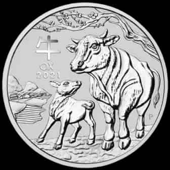 Lunar III Rok Wołu 1 uncja srebra 2021 - image 1