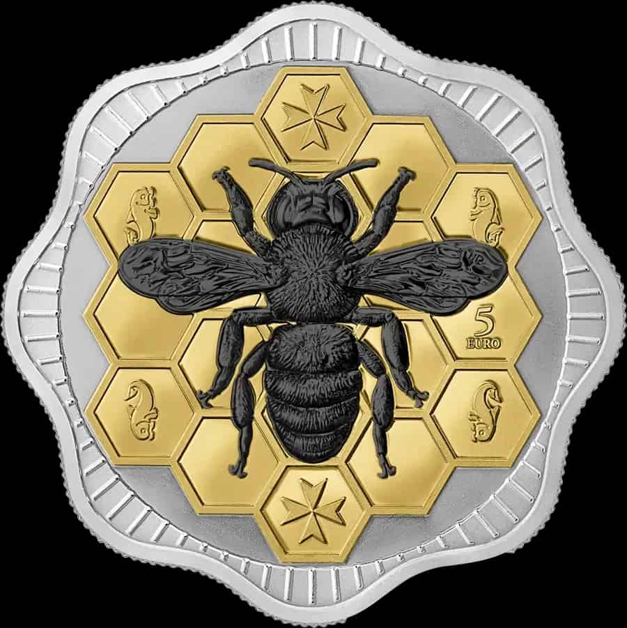 Malta Maltese Bee Pszczoła 1 uncja srebra 2024 - image 1