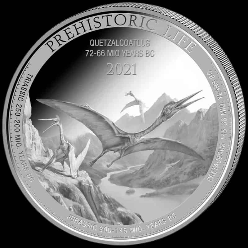 Prehistoric Life - Quetzalcoatlus 1 uncja Srebra 2021 - image 1