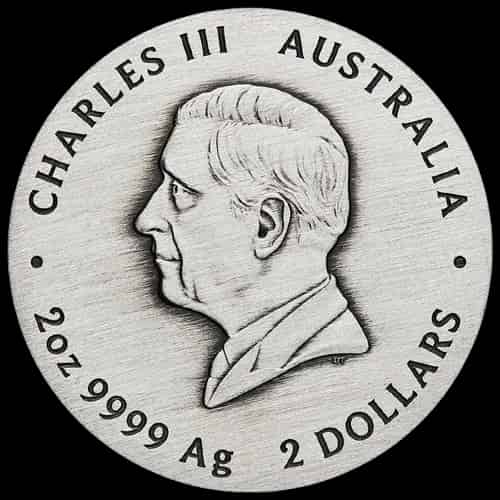 Lunar III Rok Konia 2 uncje srebra High Relief 2026 Antiqued - image 2