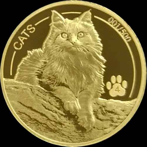 Fiji Cats 1/10 uncji Złota 2025 Prooflike - image 1