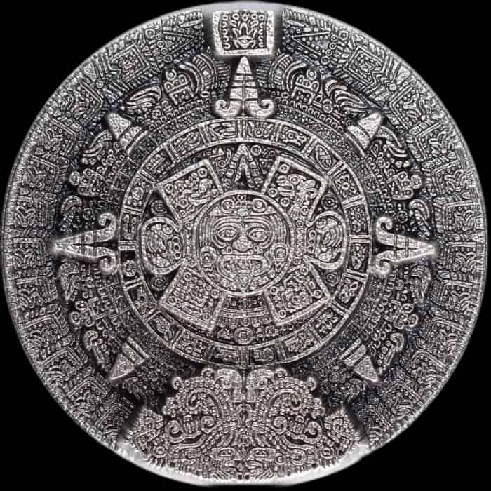 Aztec Sun Stone Stacker 1000g srebra - image 1