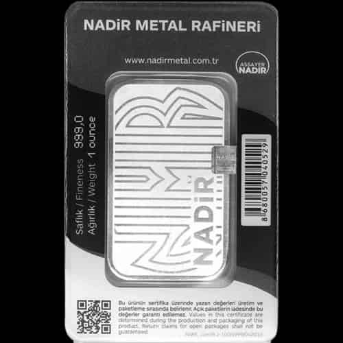 Sztabka 1 uncja srebra Nadir Metal Rafineri - image 2