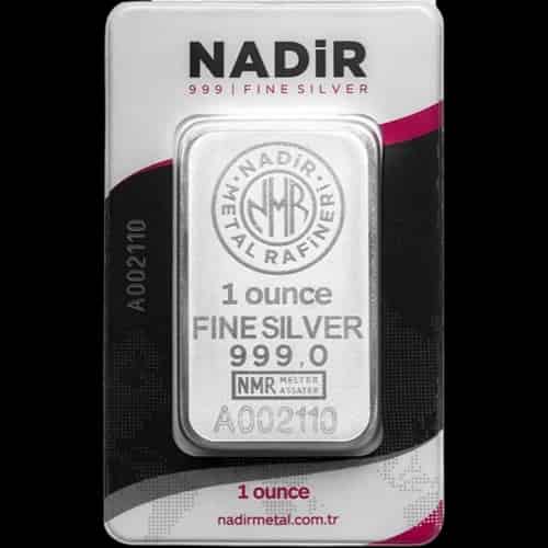 Sztabka 1 uncja srebra Nadir Metal Rafineri - image 1