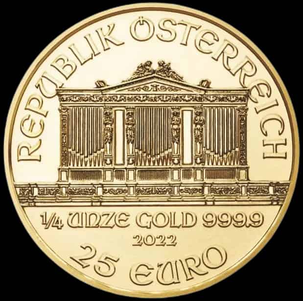 Wiedeński Filharmonik 1/4 uncji złota 2022 - image 2