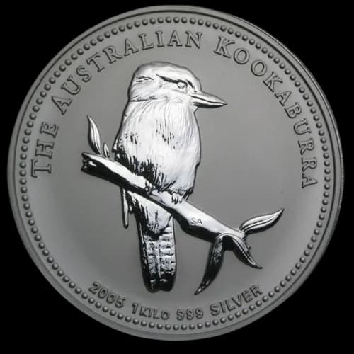Kookaburra 1000g srebra 2005 - Front
