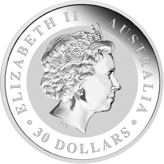 Kookaburra 1000g srebra 2010 - Back