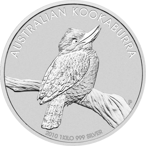 Kookaburra 1000g srebra 2010 - Front
