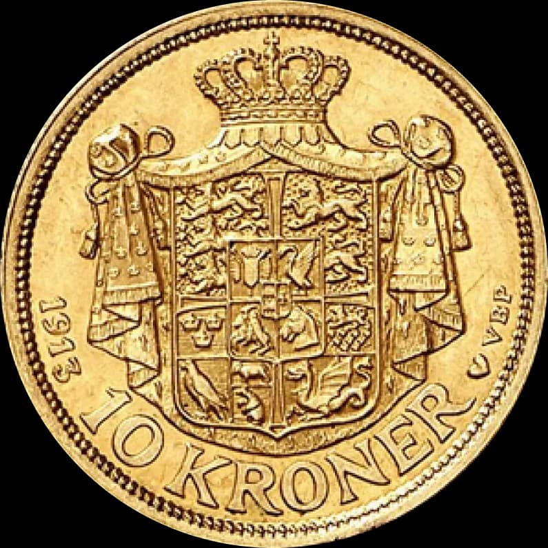 10 Koron Duńskich Christian X - Back