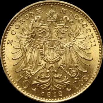 10 Koron Austriackich Nowe Bicie Mennicze - Back
