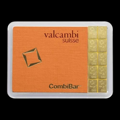 Sztabka Combibar 10x1g złota Valcambi - Front