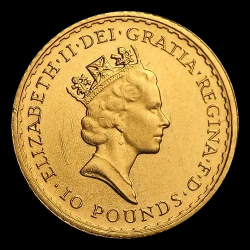 Britannia 1/10 uncji Złota 1991 - Back