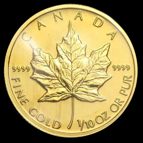 Kanadyjski Liść Klonowy 1/10 uncji złota 1992 - Front