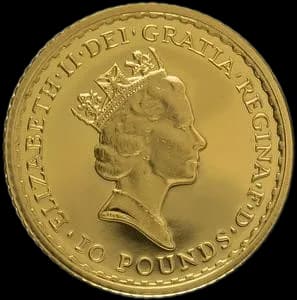 Britannia 1/10 uncji Złota 1995 - Back