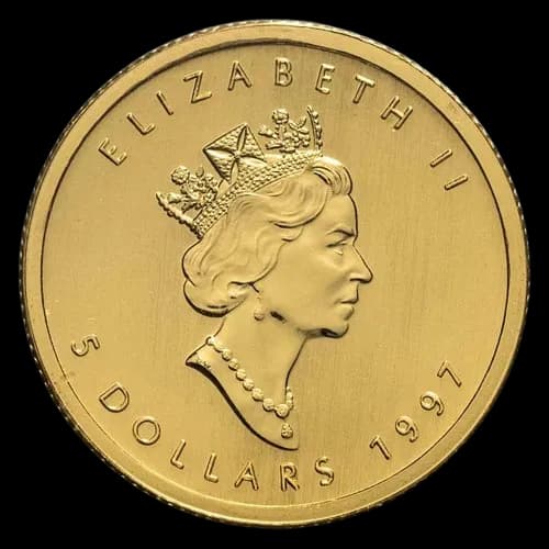 Kanadyjski Liść Klonowy 1/10 uncji złota 1997 - Back
