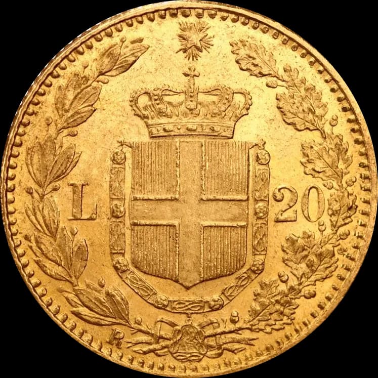 20 Włoskich Lirów Umberto I - Back