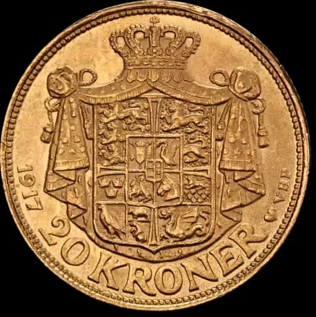 20 Koron Duńskich Christian X - Back