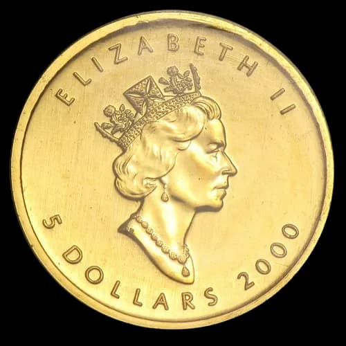 Kanadyjski Liść Klonowy 1/10 uncji złota 2000 - Back