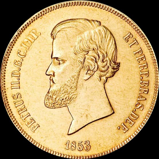 Brazylijskie 20 000 Reis Pedro II - Front
