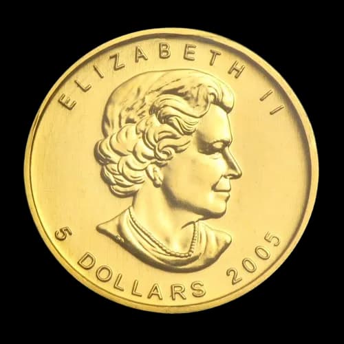 Kanadyjski Liść Klonowy 1/10 uncji złota 2005 - Back