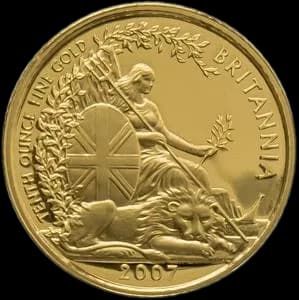 Britannia 1/10 uncji Złota 2007 - Front