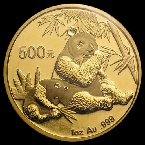 Chińska Panda 1 uncja złota 2007 - Front