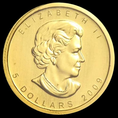 Kanadyjski Liść Klonowy 1/10 uncji złota 2009 - Back