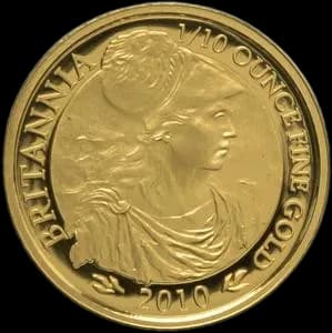 Britannia 1/10 uncji Złota 2010 - Front