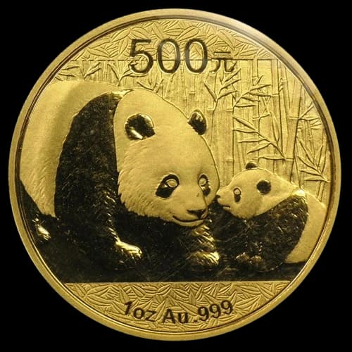 Chińska Panda 1 uncja złota 2011 - Front
