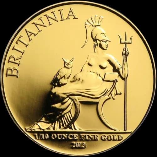 Britannia 1/10 uncji Złota 2013 - Front