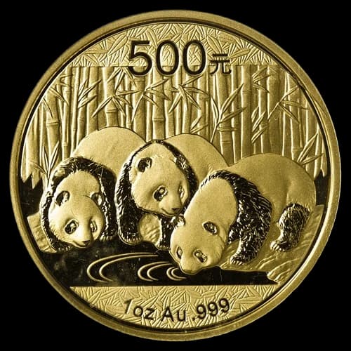 Chińska Panda 1 uncja złota 2013 - Front