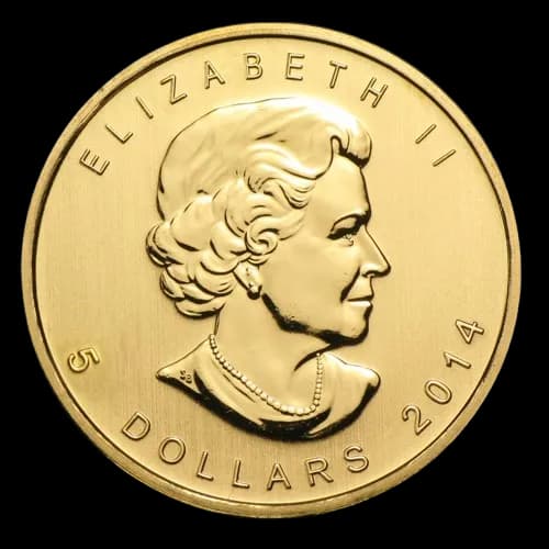 Kanadyjski Liść Klonowy 1/10 uncji złota 2014 - Back