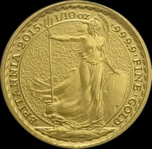 Britannia 1/10 uncji Złota 2015 - Front