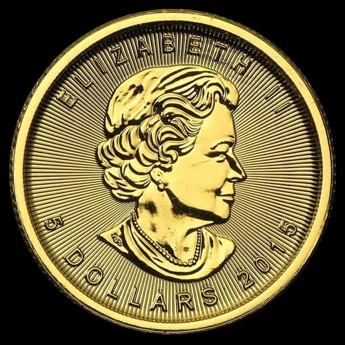 Kanadyjski Liść Klonowy 1/10 uncji złota 2015 - Back