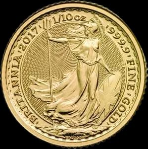 Britannia 1/10 uncji Złota 2017 - Front