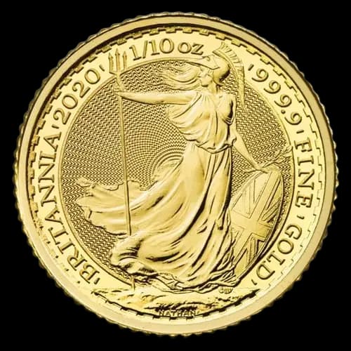 Britannia 1/10 uncji Złota 2020 - Front